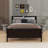 Wood Platform Bed With Headboard-1125127867-1125127866