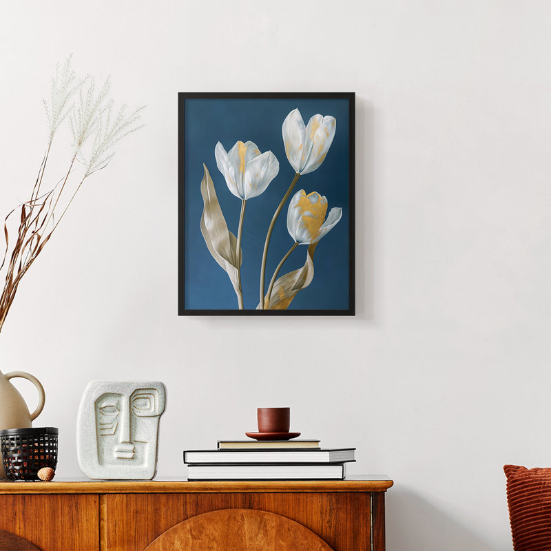 Série FLORAL CLII - reproduction encadrée de qualité supérieure - prête à être accrochée - aucun clou requis