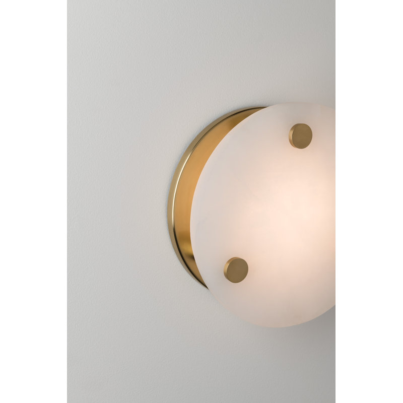 Croton 1 - Light LED Flush Mount, Aged Brass, 3.25'' H x 15'' W x 15'' D