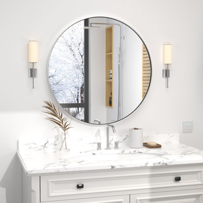 Morena Round Bathroom Mirror Vanity Mirror Accent Circle Mirror for Wall Decor/bathroom/bedroom Living Creative