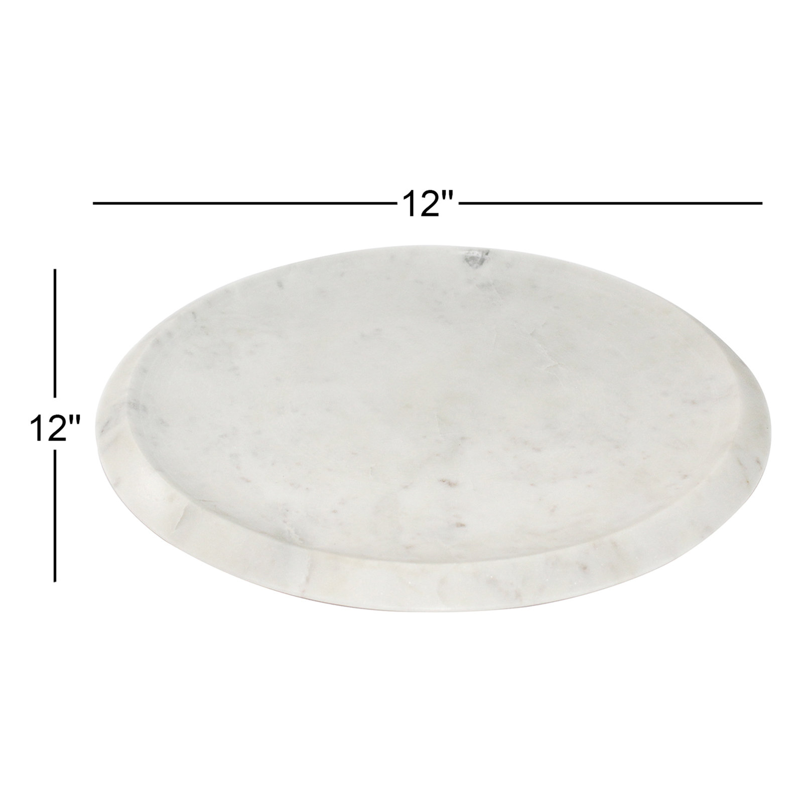 Matheson Genuine Marble Decorative Tray, 1" H x 12" W x 12" D