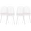 Chaise en polypropylène blanc Lily