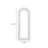 Half-Circle Rattan+Manufactured Wood Full Length Mirrors