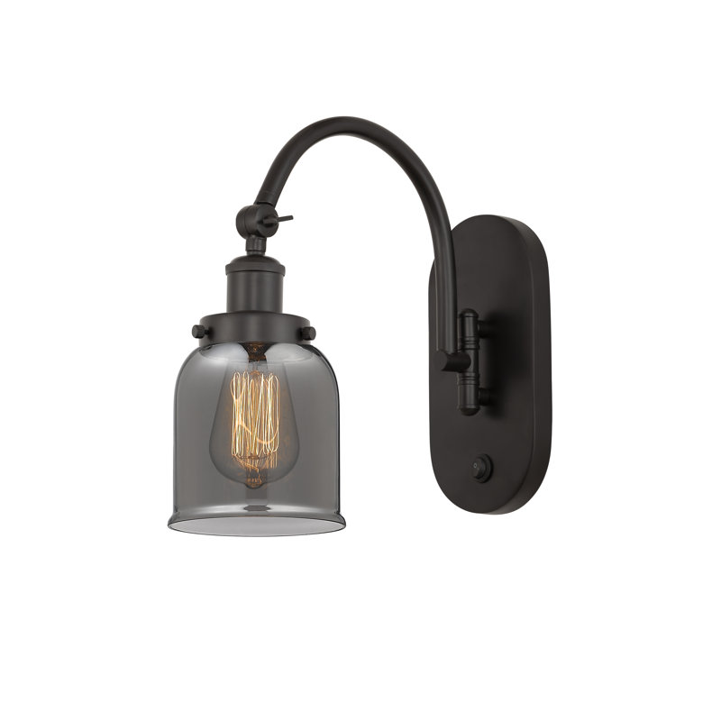 Shauna Swing Arm Sconce, Incandescent, Plated Smoke, Oil Rubbed Bronze
