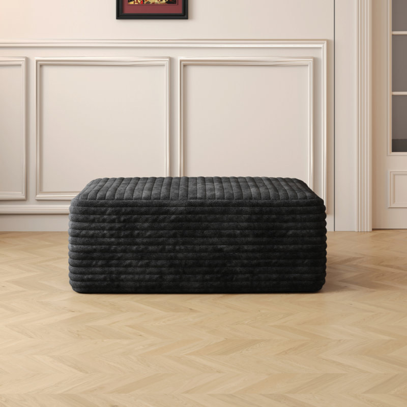 Repose-pieds, Repose-pieds, Repose-pieds, Repose-pieds rembourré, Repose-pieds rectangulaire, Noir