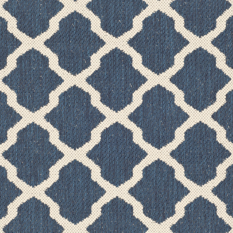 Herefordshire Performance Geometric Indoor/Outdoor Area Rug, Round 7'1"