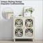 Buffet, armoire de salle de bain autoportante avec portes en verre trempé, console de cuisine rétro moderne, armoire de rangement décorative à 2 portes