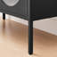 Natela Metal & Glass Cabinet Sideboard with Double Doors - Modern Deco Style
