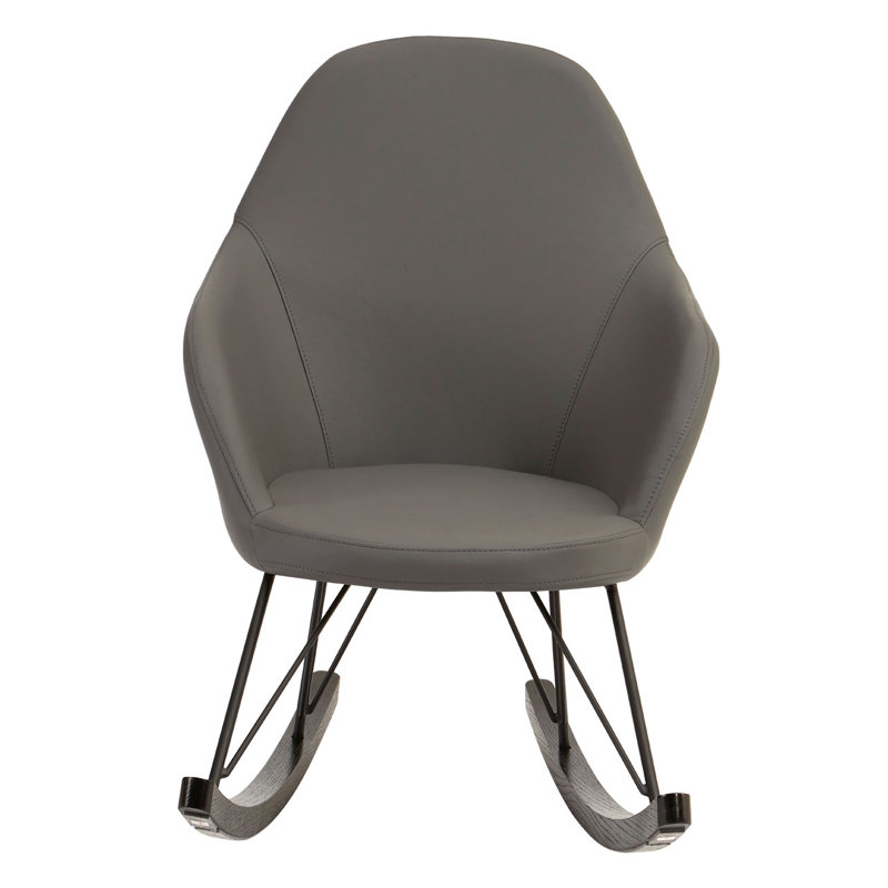 Chambers Upholstered Rocking Chair, Dark Grey