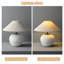 Petite lampe de table moderne en céramique blanc cassé avec abat-jour en mélange de coton pour le salon de la chambre à coucher, ampoule incluse-1540493469