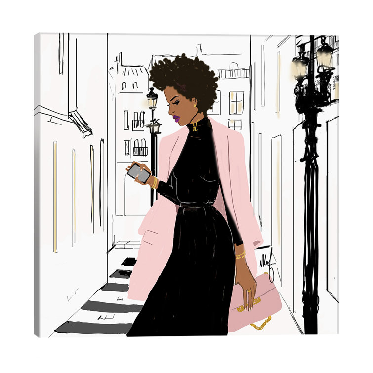 Pink Monday by Nicholle Kobi - Wrapped Canvas Print