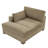 Bentura Oversized Upholstered Camel Corduroy Chaise Lounge with Armrests & Throw Pillows-95259942-111077047