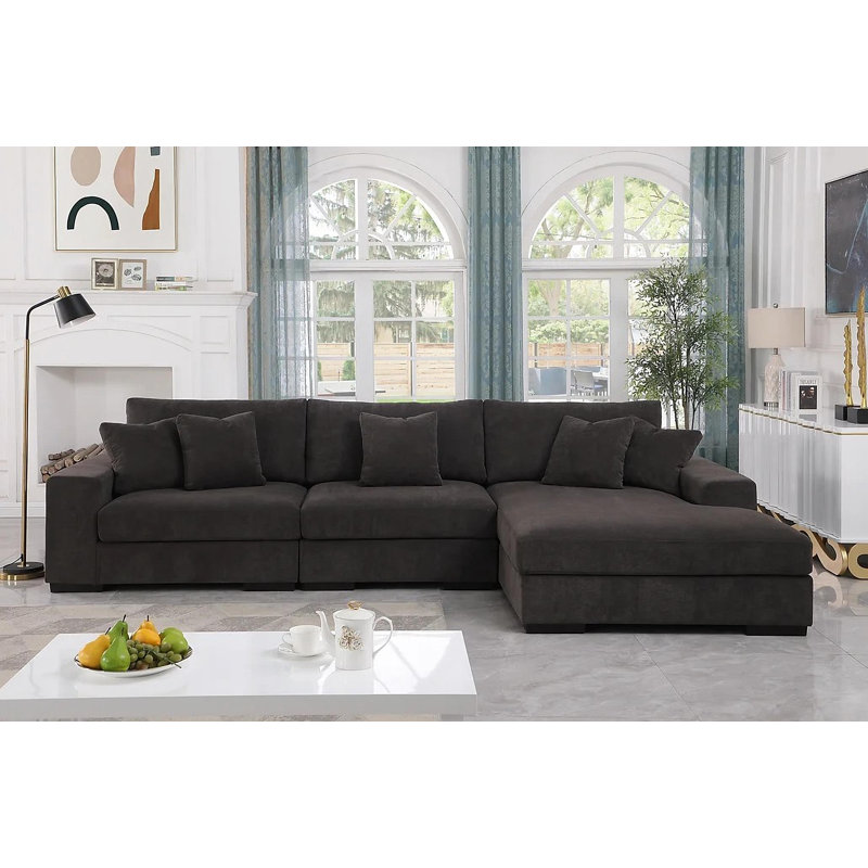 Sklar Sectional, Gray Chenille