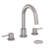 3-Hole Bathroom Faucet with 360° Swivel Spout, Ceramic Cartridge & Lead-Free Certifications - Adjustable Mounting, Dual Handle for Sink/Bathtub (CP/BN/B9/BG)-100409146