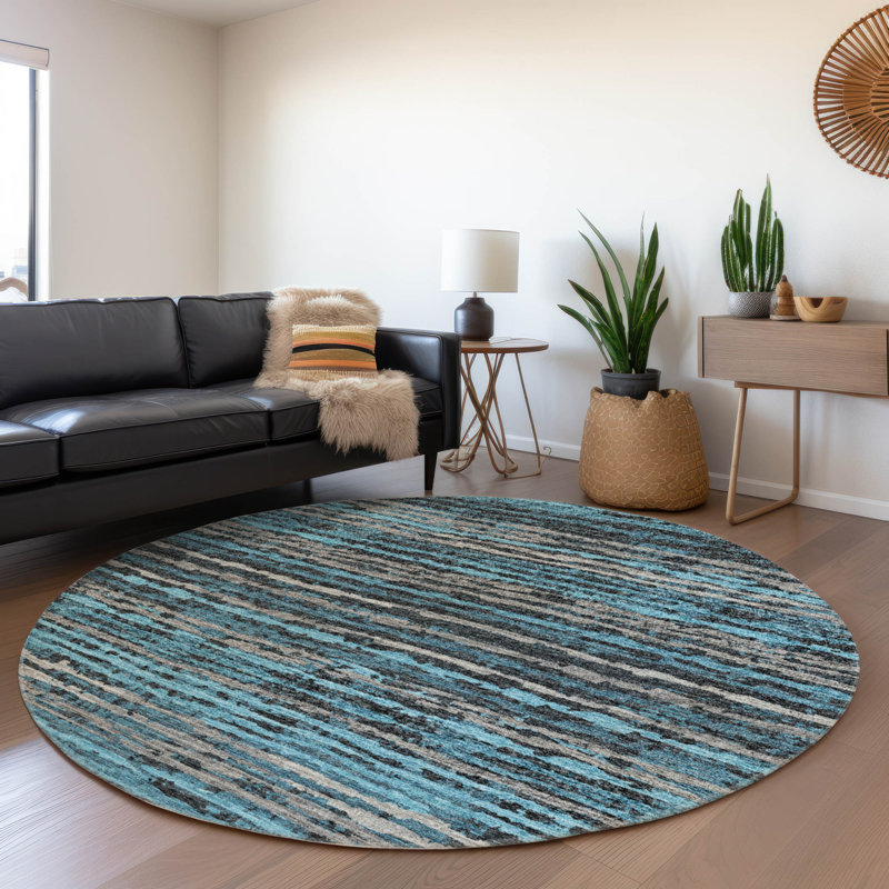 Tapis paon Freixa AMF75 lavable à la machine de qualité supérieure, Rond 8 pi