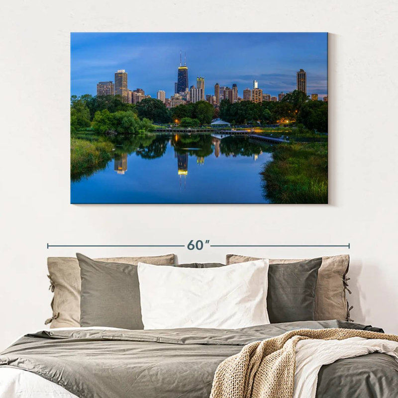 Sirci Chicago depuis Lincoln Park, H 34 po x l 51 po