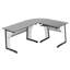 BUREAU EN L EN VERRE