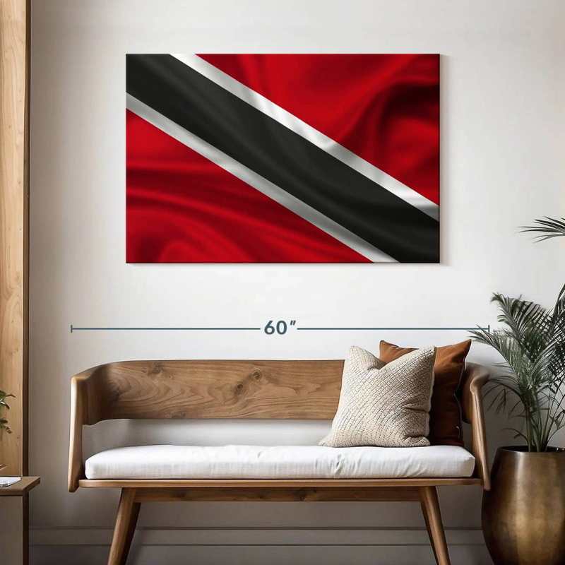Drapeau en soie Borges de Trinité-et-Tobago, H 30 po x l 45 po