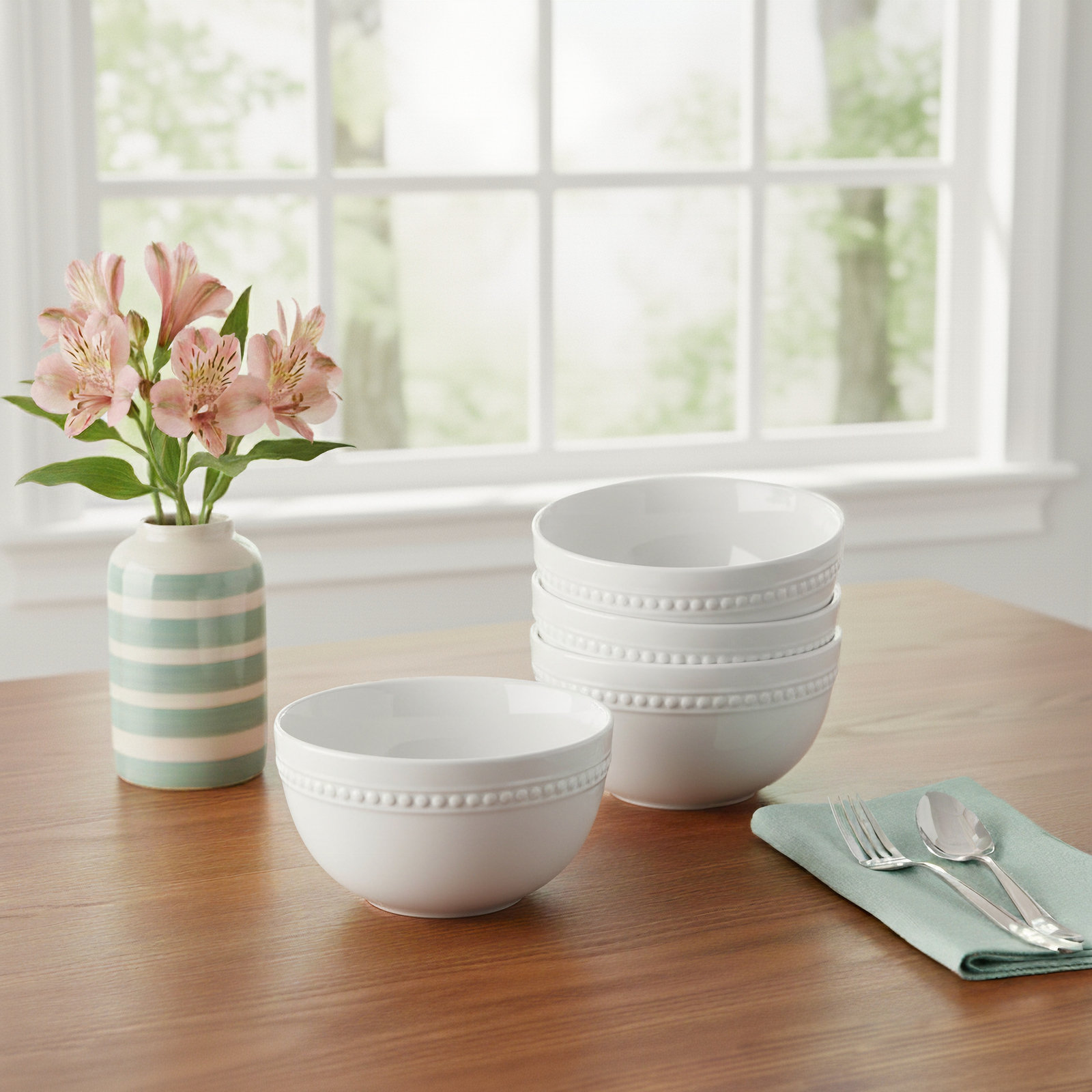 Max Beaded Porcelain Cereal Bowl