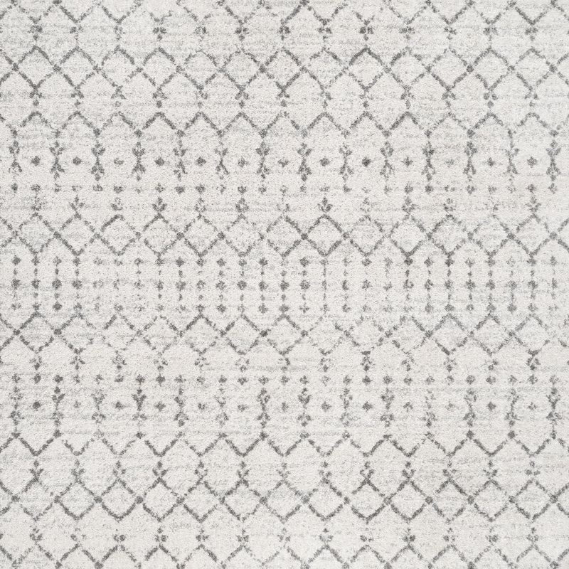 Tapis crème / gris Kateshia, Carré 5 pi