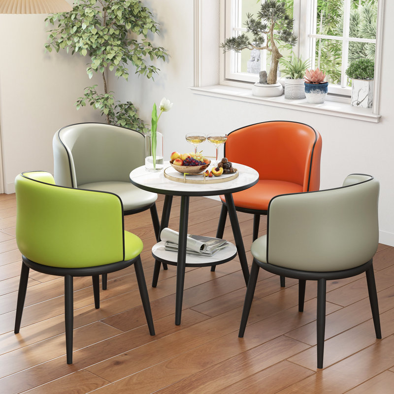 4-Person Three Leg Round Dining Table Set