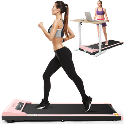 Tapis roulant sous le bureau, capacité de 300 lb, tapis de marche portable 2 en 1 2,5 HP avec télécommande