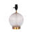 Serenity Round Ribbed Glass Lamp Base Clear Table Lamp Large Linen Shade