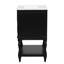Meuble-lavabo rétro avec lavabo en céramique et rangement intelligent-811872824