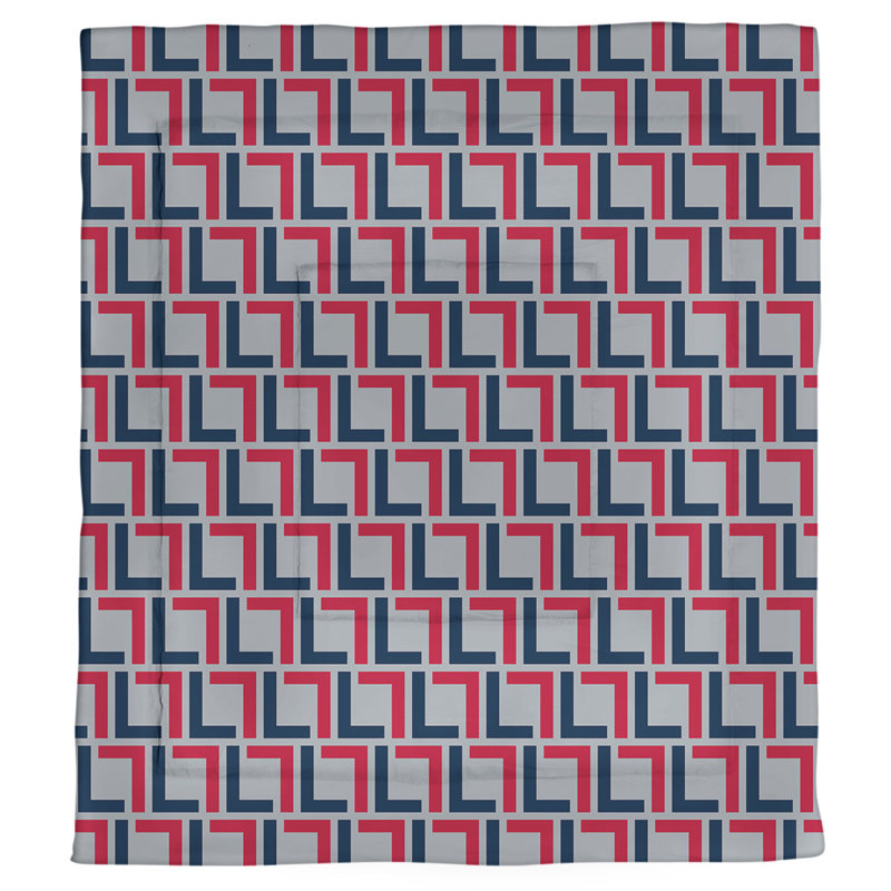 Édredon simple Football Luxury, Édredon grand, Bleu nautique / blanc / argent nouveau siècle