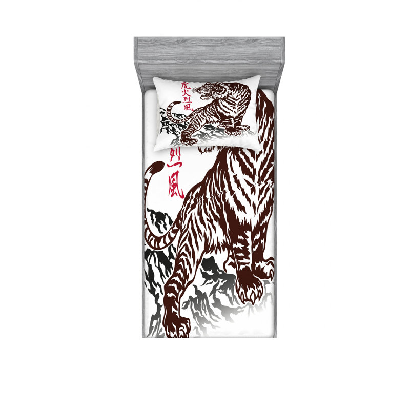 Ensemble de draps sauvages chinois, Ensemble de draps lit simple + 1 taie d'oreiller
