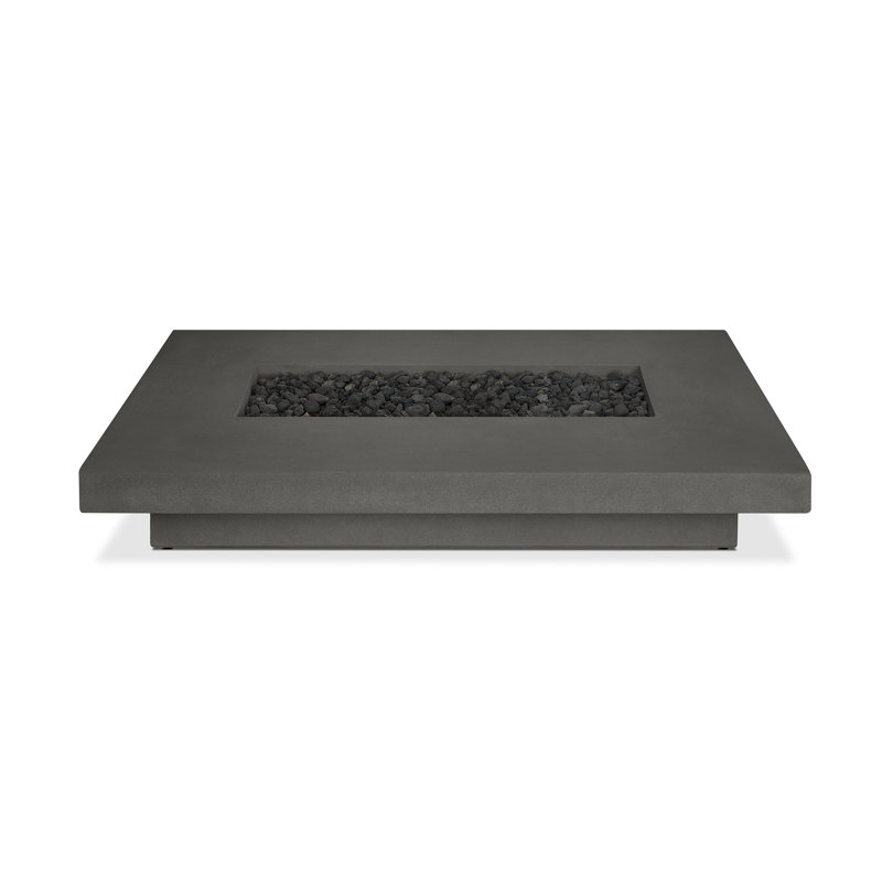 Geneva Concrete Propane Fire Pit Table, Carbon