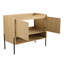 Meuble-lavabo de salle de bain 91 cm (36 po) - Structure en bois d'ingénierie, 2 portes à fermeture amortie, chêne moderne, grand espace de rangement, baignoire autoportante.