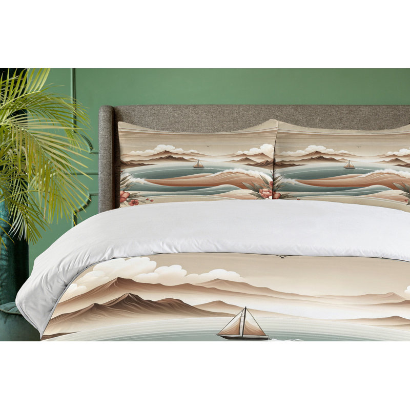 Nautical Duvet Cover, King Duvet Cover + 2 Standard Shams