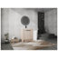 Meuble-lavabo autoportant de 42 po avec lavabo en céramique, finition blanc brillant ou chêne clair, armoire de contreplaqué moderne avec rangement inférieur-129504357
