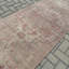 Tapis de couloir en laine beige 33,9 x 144,5 po Vintage