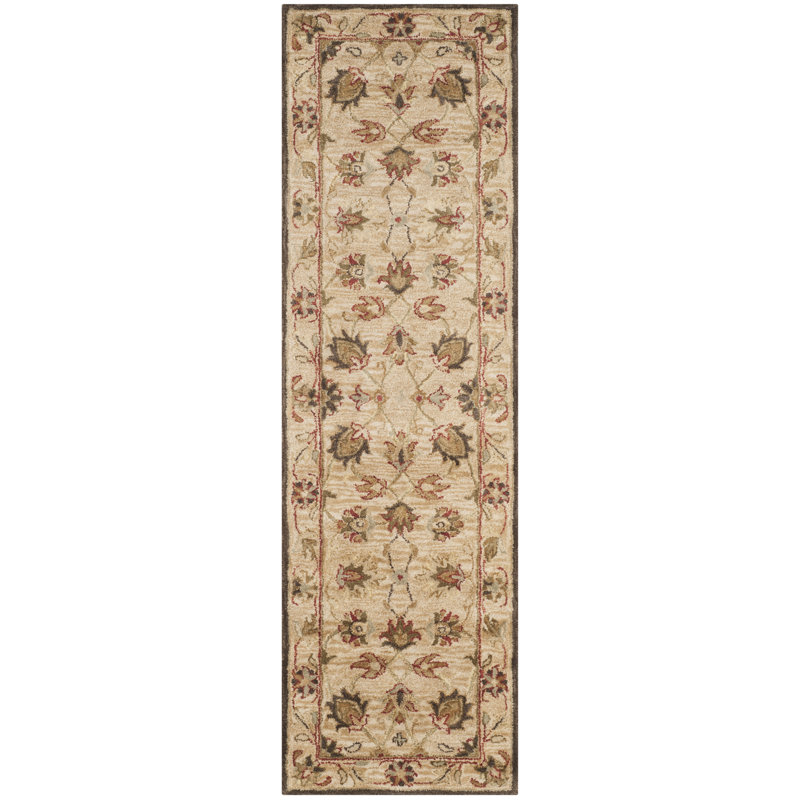 Tapis oriental en laine touffeté à la main Armintha, Tapis de couloir 2 pi 3 po x 8 pi