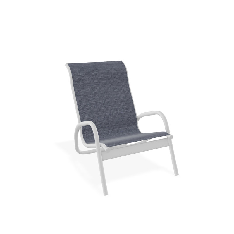 Beach Chair, Textured White, Augustine Denim