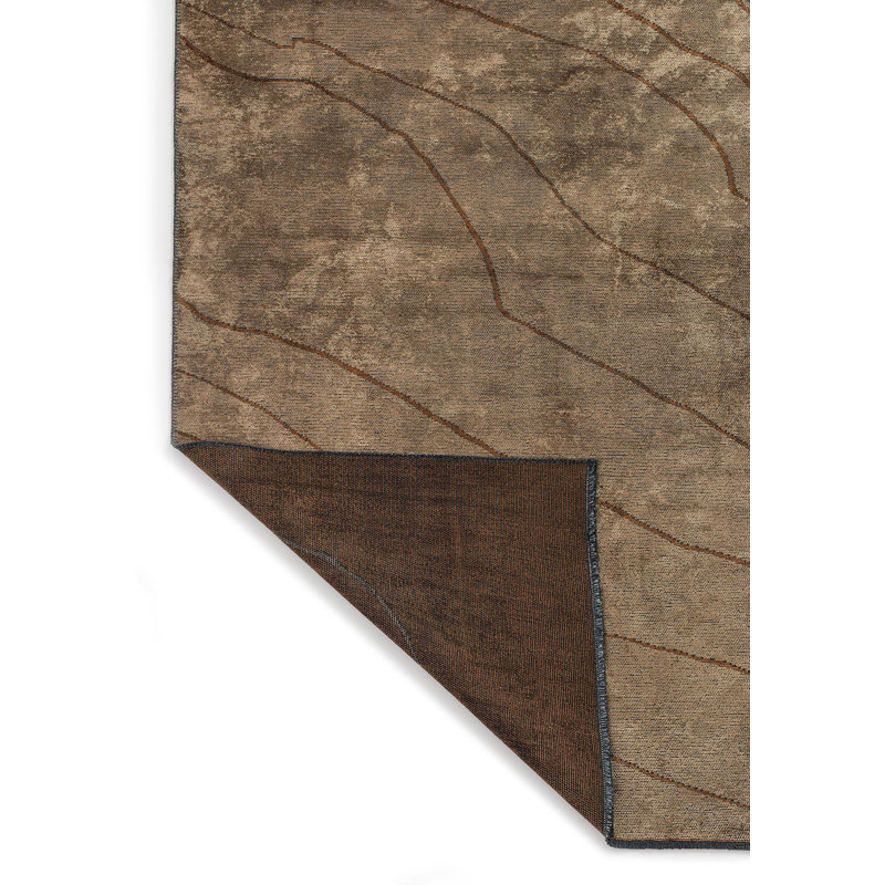 Rapture Abstract Area Rug in Brown, Rectangle 7'10" x 11'2"