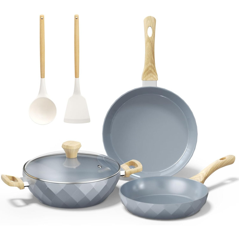 7 - Piece Non-Stick Aluminum Cookware Set
