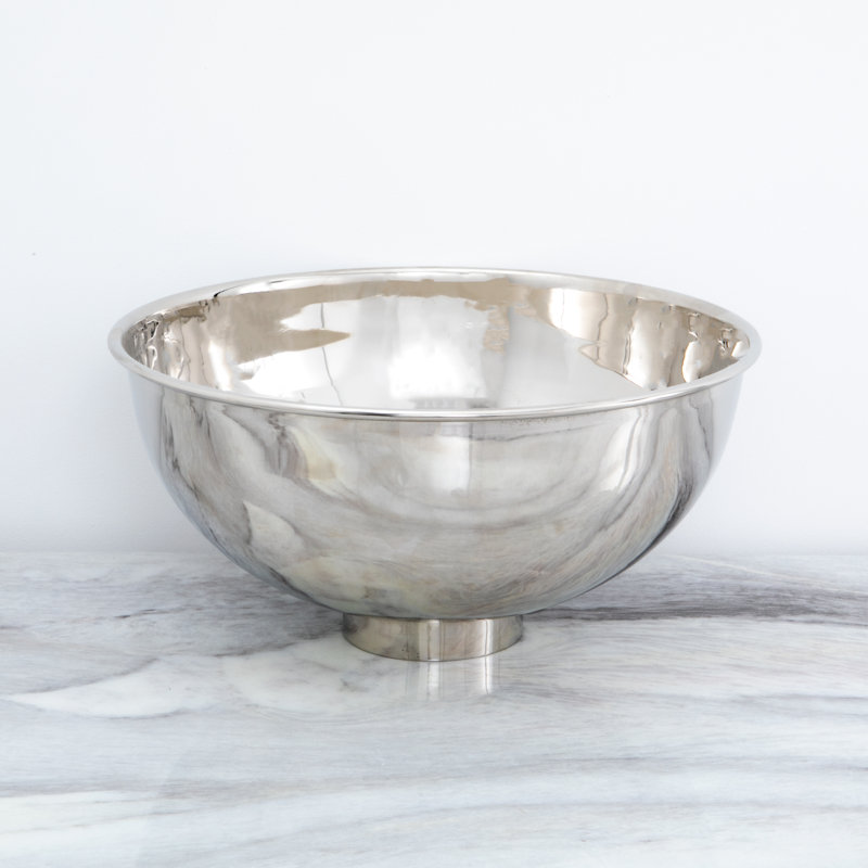 Abbaigh Handmade Stainless Steel Decorative Bowl 1, Silver