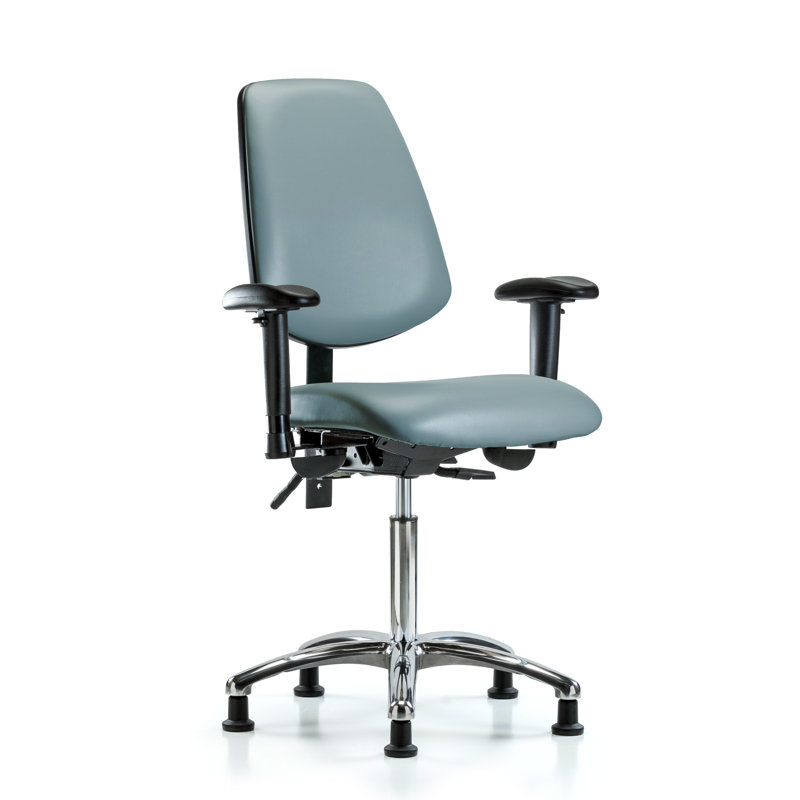 Chaise de travail Lajoia, Bleu-gris, Oui
