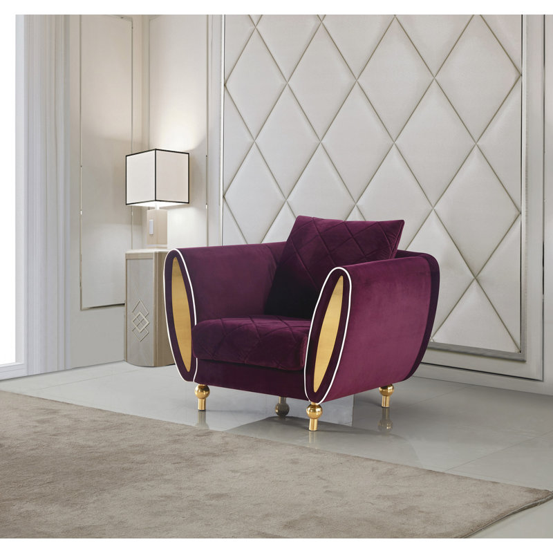 Sipario Vita Armchair, Burgundy