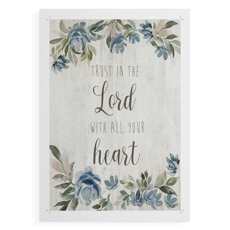 Trust in the Lord - Impression sur toile seulement - NON-CADRE, H 36 po x l 24 po