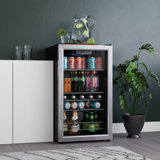EdgeStar 18.88'' W Convertible 105 Cans (12 oz.) 3.36 Cubic Feet Beverage Cooler with Reversible Glass Door
