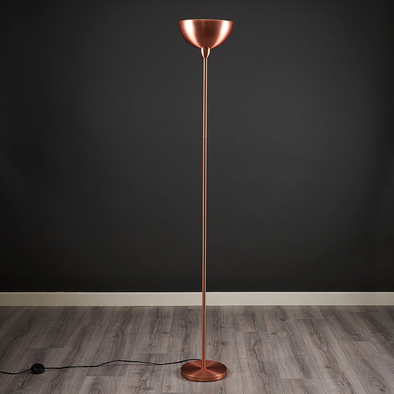 Carolinda 180cm Forseti Matt Gold Uplighter Floor Lamp, Yes, Copper