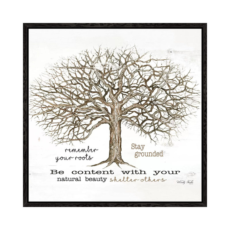 Remember Our Roots by Cindy Jacobs - Print on Canvas, Black Framed Canvas, 66.04cm H x 66.04cm W x 3.81cm D