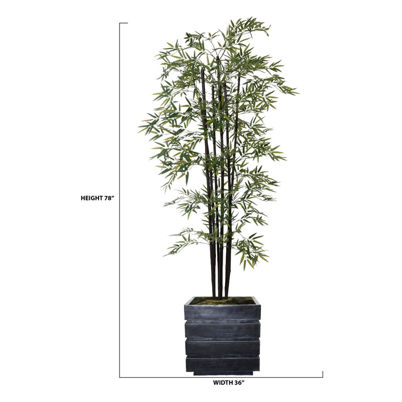 Bambou artificiel 72 "Panama, Noir