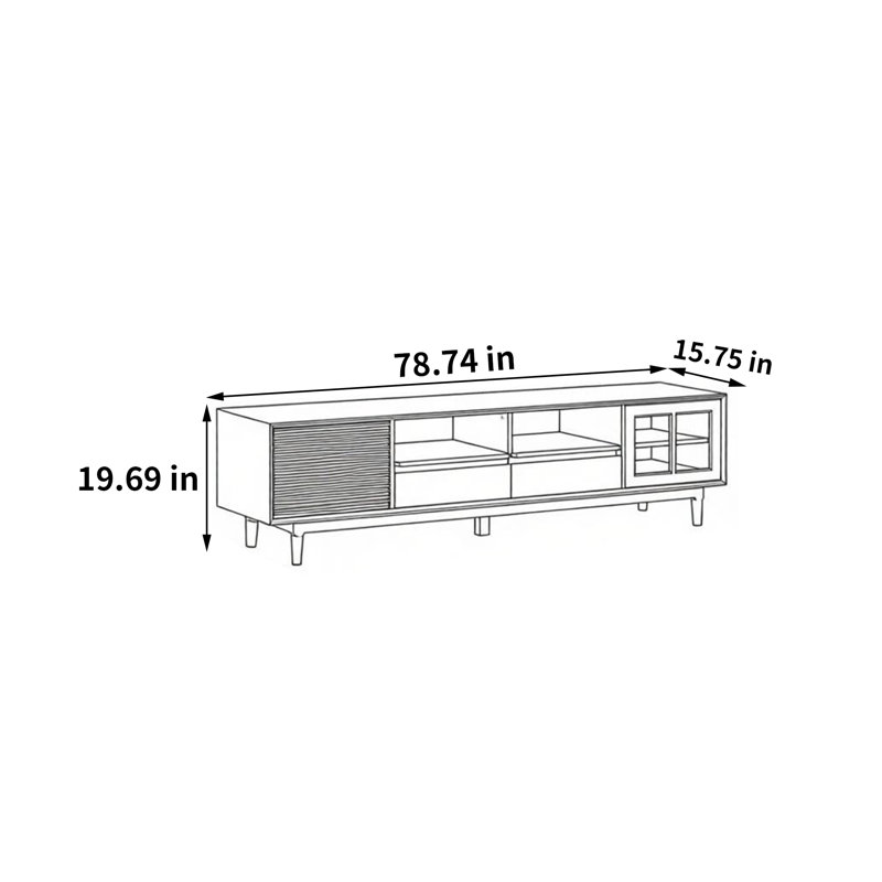 Hemington, 78.74"H x 19.69"L x 15.75"W