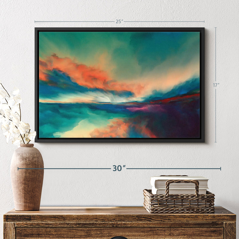 Abstract " Sunset Clouds Canvas Print ", 17" H x 25" W