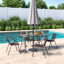 Mclaurin 4 - Person Patio Dining Set with Rectangular Table-161402787-161402786
